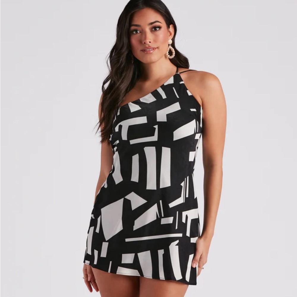 Printed A-Line Mini Dress NWT